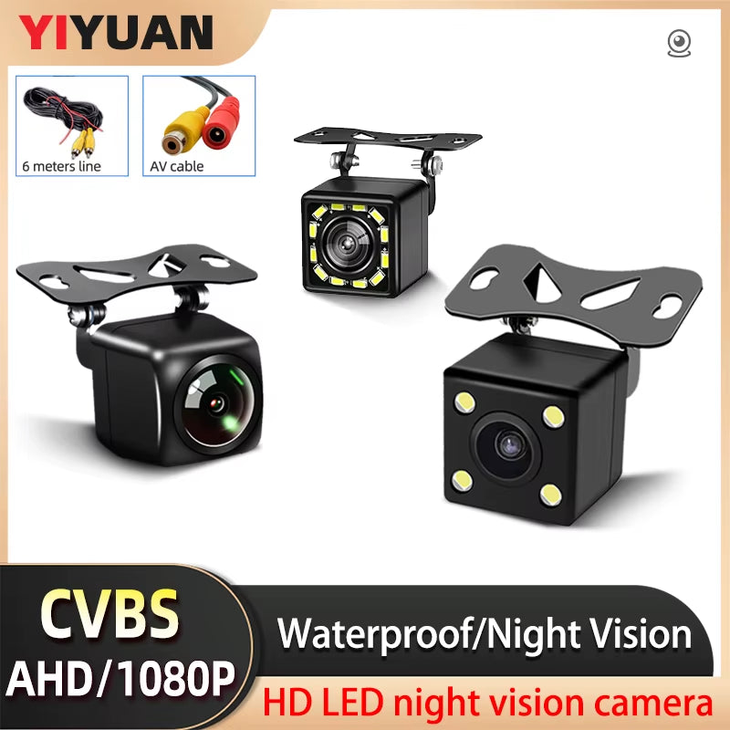 Camera 4/12LED AHD 1080P Car Rear View Night Vision Reversing Automatic Parking Monitor CCD Waterproof Degree High-Definition