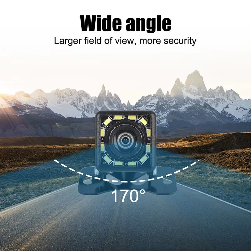 Camera 4/12LED AHD 1080P Car Rear View Night Vision Reversing Automatic Parking Monitor CCD Waterproof Degree High-Definition